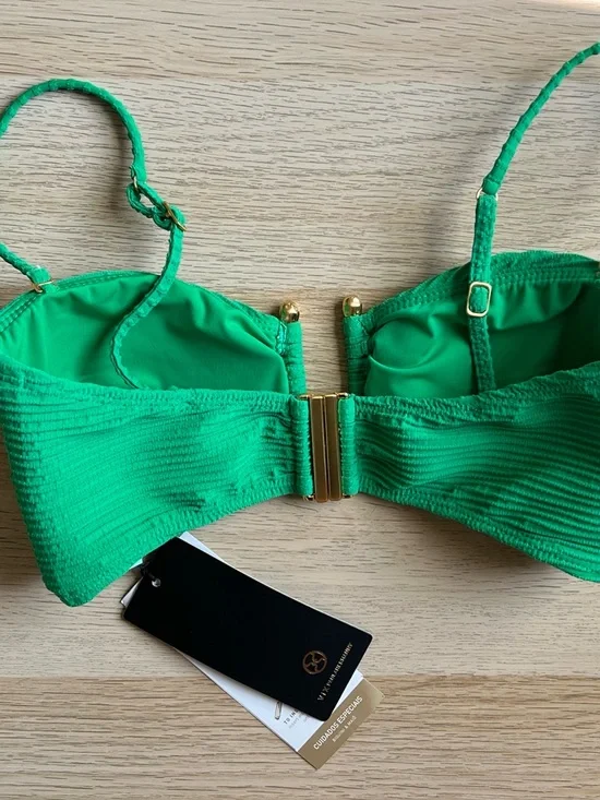ViX Jill Bandeau Bikini Top Green Size L NWT - Picture 5 of 10